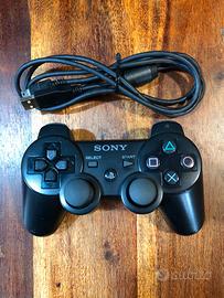 Controller PS3 Joypad nero con cavo di ricarica