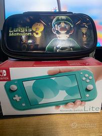 Switch lite con microsd 256gb e custodia ufficiale