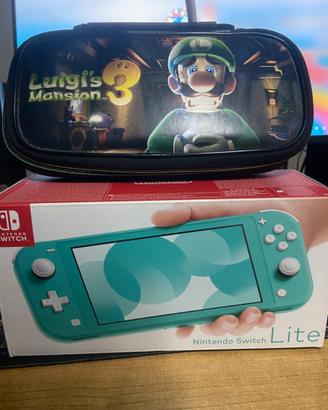 Switch lite con microsd 256gb e custodia ufficiale