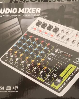 Mixer 8ch bluetooth usb nuovo