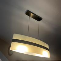 Lampadario dimmerabile in metallo e vetro