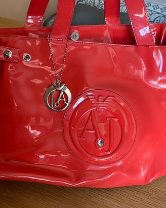Borsa rossa armani jeans