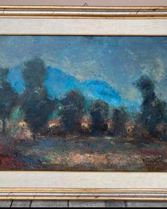 Quadro Dipinto Olio su Tela Paesaggio Massetti