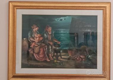 quadro Scena notturna genere figurativo.