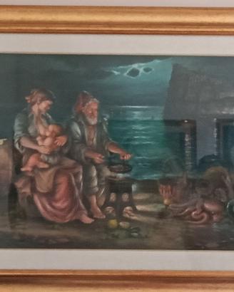 quadro Scena notturna genere figurativo.