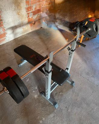 Panca + bilanciere e pesi