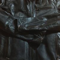 giubbotto biker uomo nero morbida pelle mis.48 M