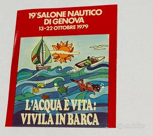 ADESIVO 19° SALONE NAUTICO GENOVA STICKER AUTOCOLL