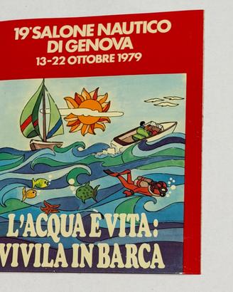 ADESIVO 19° SALONE NAUTICO GENOVA STICKER AUTOCOLL