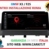 Autoradio navigatore bmw x3 f25 android 10.25"