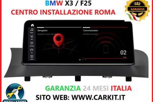 Autoradio navigatore bmw x3 f25 android 10.25"