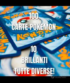 Pokémon lotto 110 carte tutte diverse e brillanti