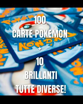 Pokémon lotto 110 carte tutte diverse e brillanti