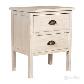 Charme Shabby Chic: Comodino in Legno di Paulonia