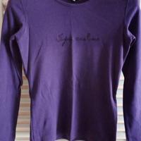 Maglia cotone viola taglia s