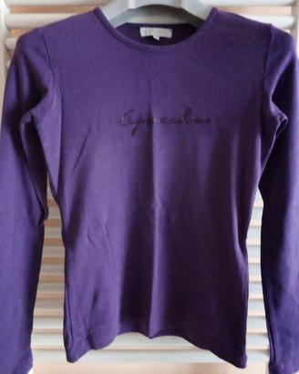Maglia cotone viola taglia s