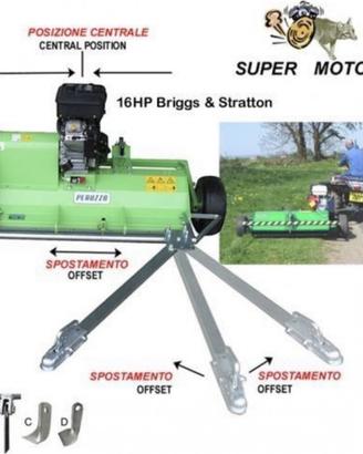 Trinciaerba peruzzo super motofox 1200-18hp-18colt