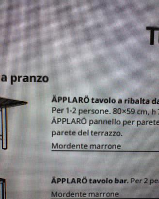 Tavolo a ribalta da parete Ikea