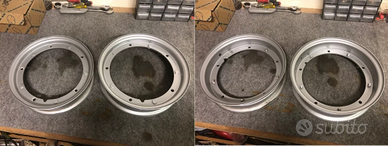 Coppia cerchi 3.00 3.50 10 vespa 125 GT 150 Sprint