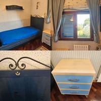 Cameretta completa con letto e armadio angolare 