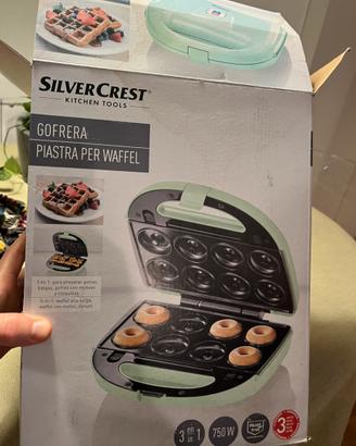 Silvercrest Gofrera Piastra per waffel 750w Nuova