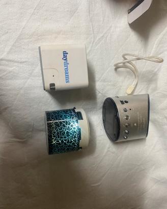 Set di tre  mini casse Bluetooth portatil