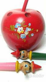 Pinocchio, porta penne vintage