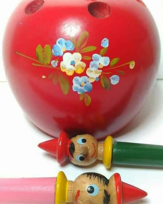 Pinocchio, porta penne vintage