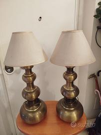 Coppia lampade da tavolo alte vintage