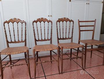 4 Sedie di Chiavari.