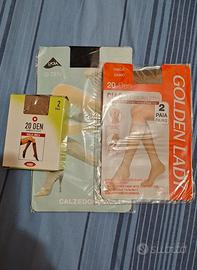 3 confez nuove calze gambaletto 20 denari