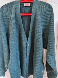 Cardigan lana verde uomo Stefanel