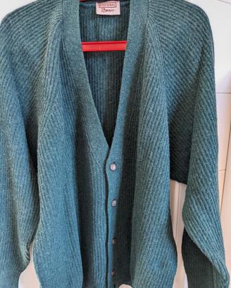 Cardigan lana verde uomo Stefanel