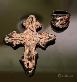 Parure Vetro di Murano con Foglia Oro 24 Kt Doc.