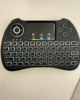 Tastiera wireless retroilluminata con touchpad