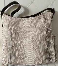 Borsa in vero pitone(non pelle stampata),nuova
