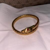 Bracciale e anello serpente oro 18 con rubini