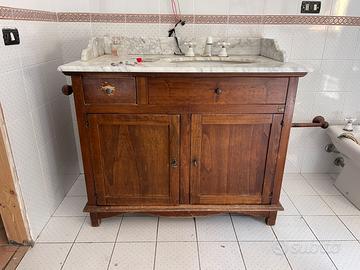 Mobile bagno legno e marmo