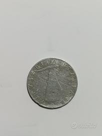 Moneta 5 lire Delfino anno 1954