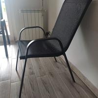 sedie da giardino nere