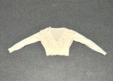 Top a maniche lunghe bianco 