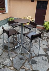  set bistrot tavolo alto + 4 sgabelli 