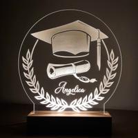 Laurea lampada led personalizzabile con nome 