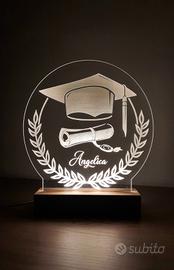 Laurea lampada led personalizzabile con nome 
