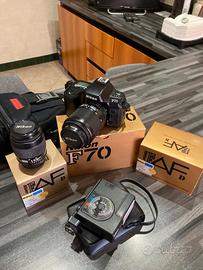 Fotocamera NIKON F70 + OTTICHE e FLASH