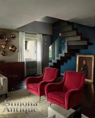 Coppia di poltrone anni’50 stile Gio Ponti