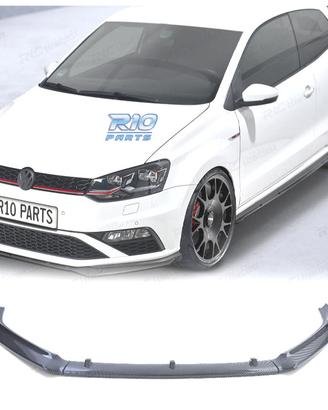 SPOILER LIP VOLKSWAGEN VW POLO 6C 14-17 CARBONIO