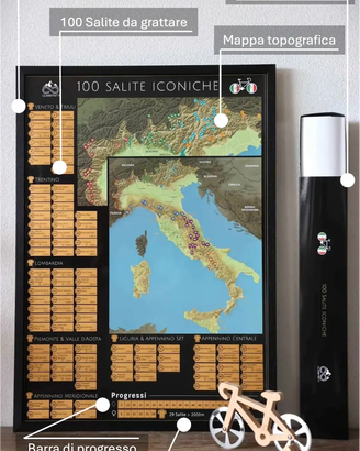 100 Salite Iconiche: Mappa da grattare Climbfinity