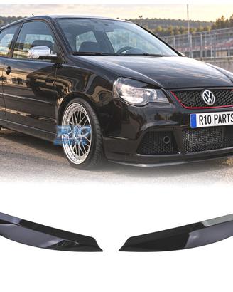 PALPEBRE FARI VOLKSWAGEN VW POLO 9N3 05-09 NERO LU