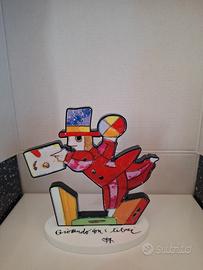 Francesco musante, statuetta in resina colorata 